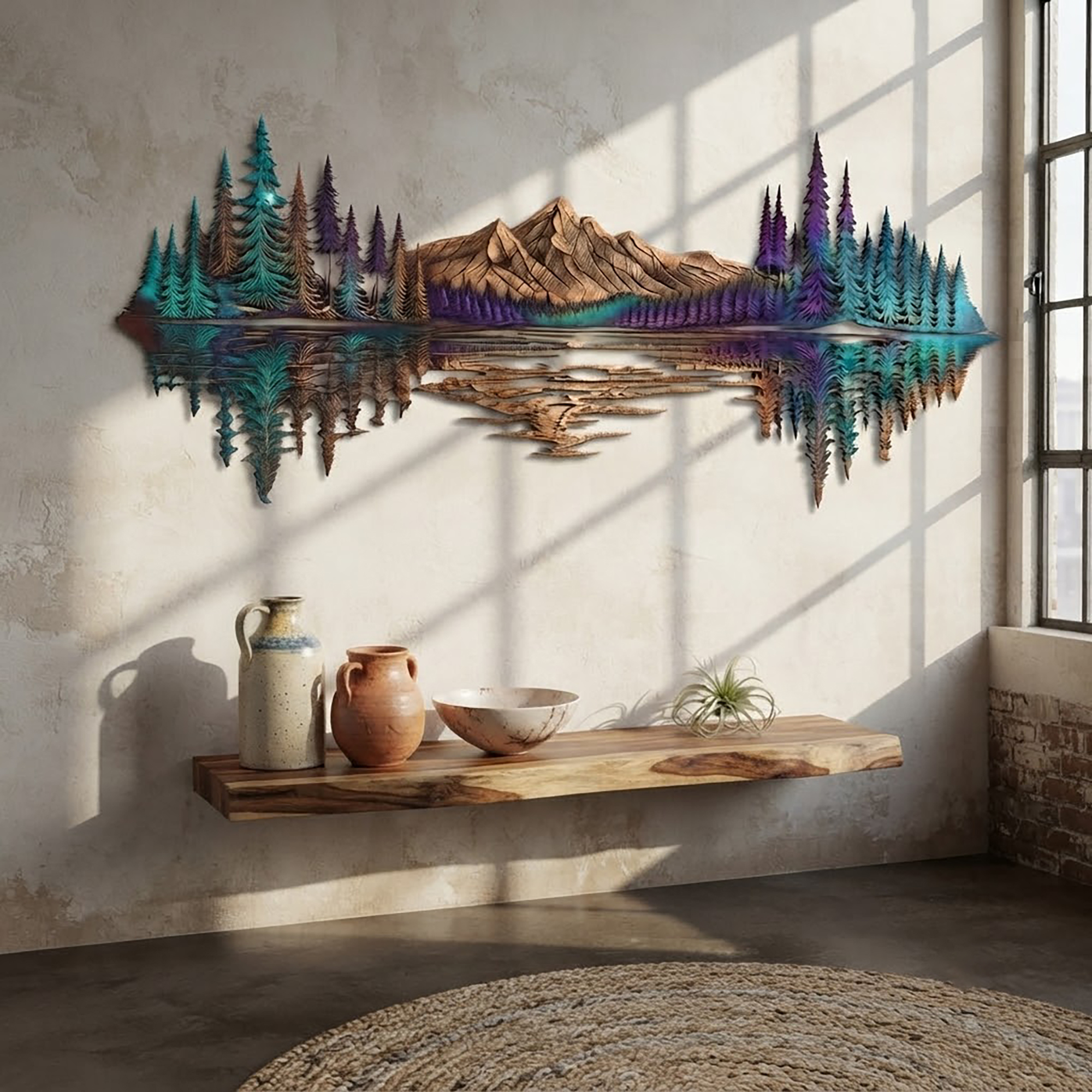 Mountain Lake Metal Wall Art