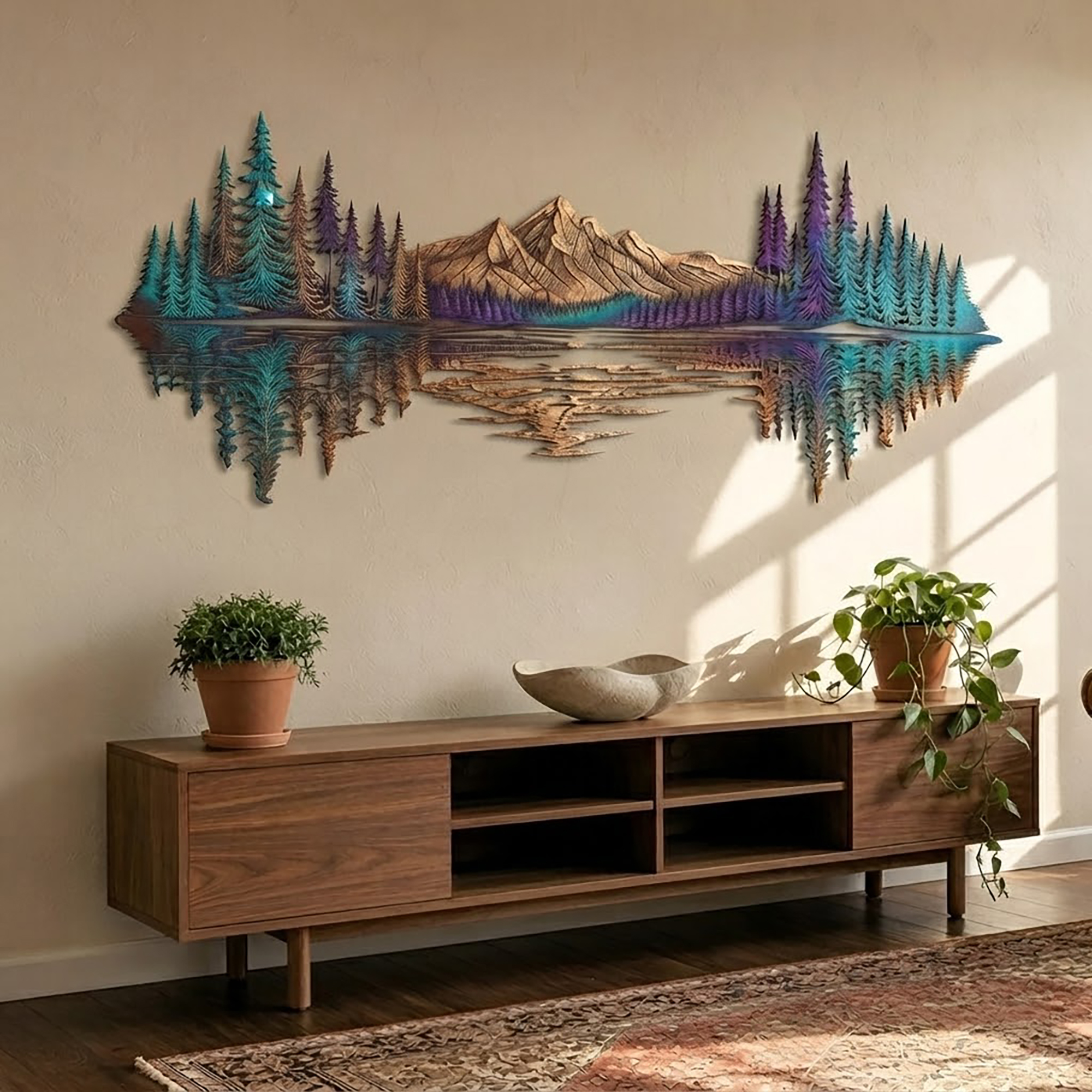 Mountain Lake Metal Wall Art - product view 3