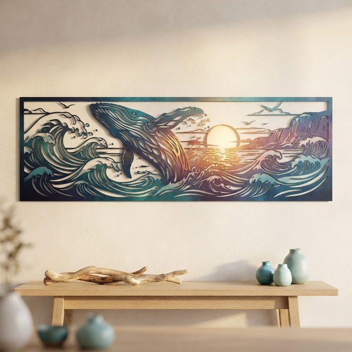 Humpback Whale Metal Wall Art