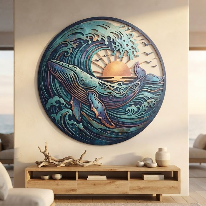 Humpback Whale Metal Wall Art