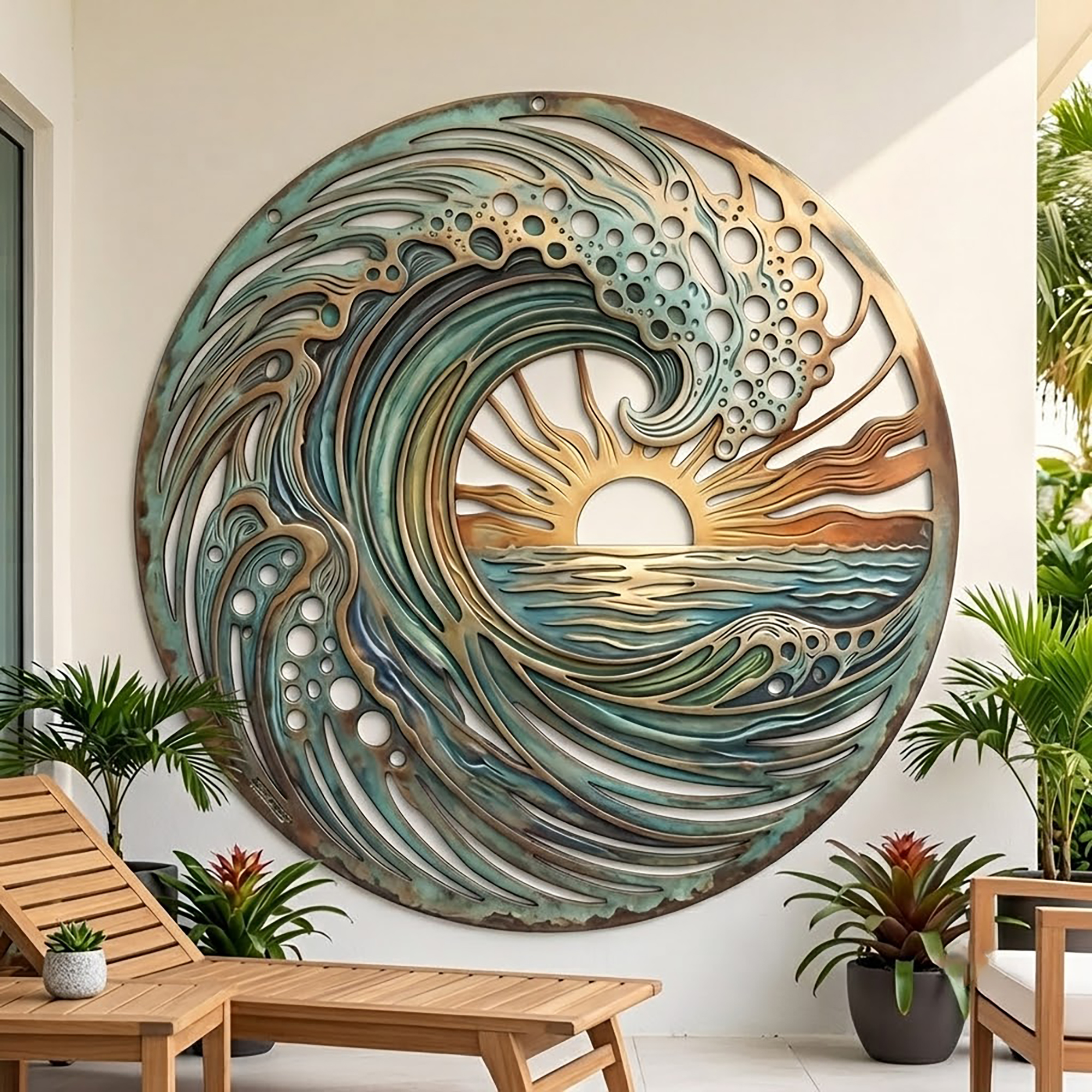 Ocean Wave Metal Wall Art