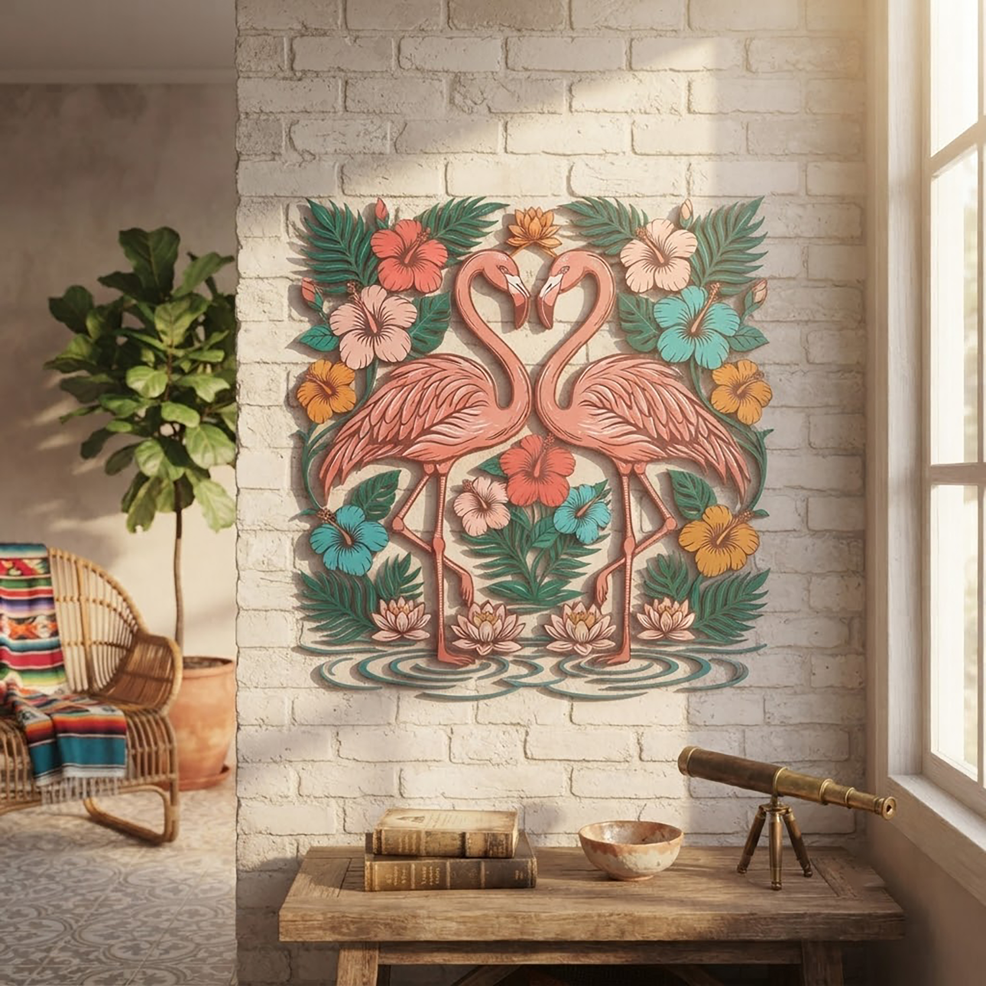 Flamingo Metal Wall Art - product view 2