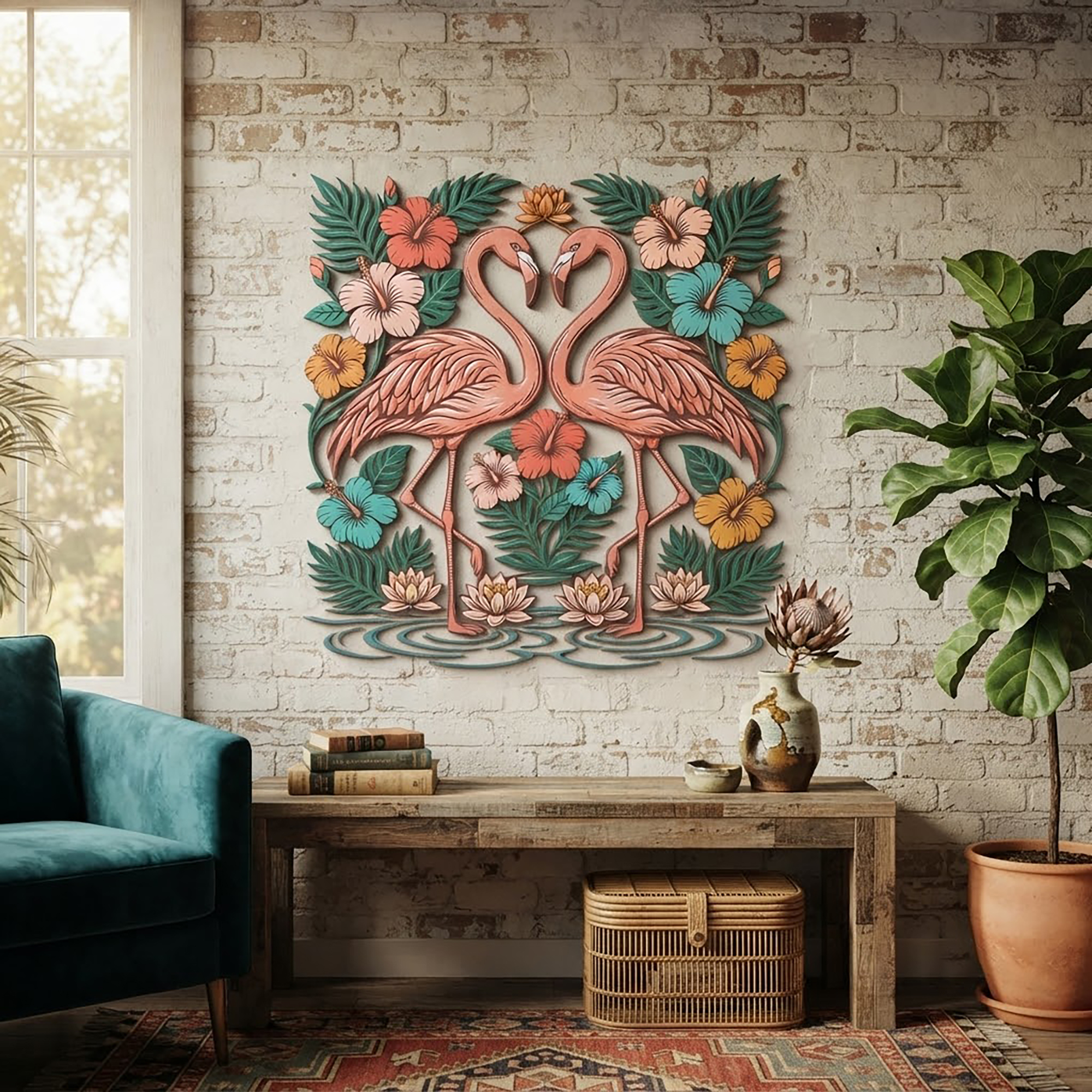Flamingo Metal Wall Art - product view 3