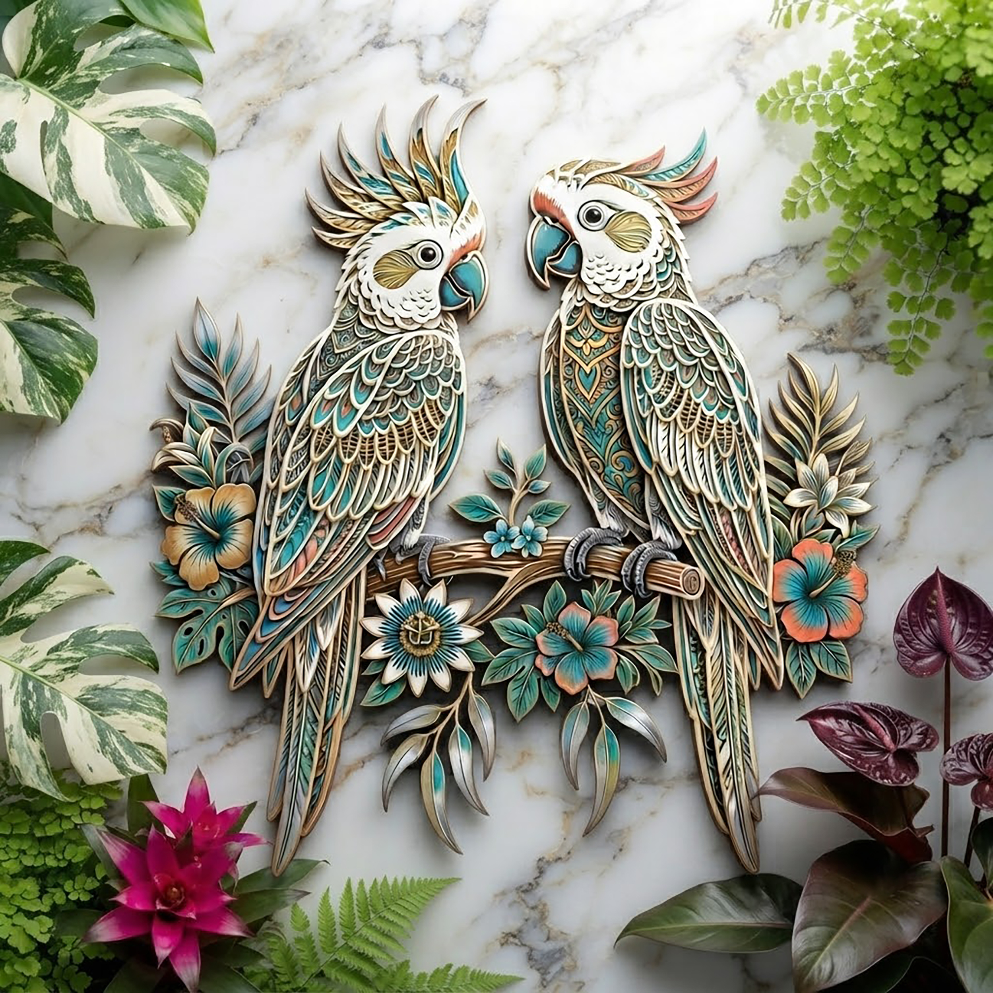 Cockatoo Metal Wall Art - product view 3