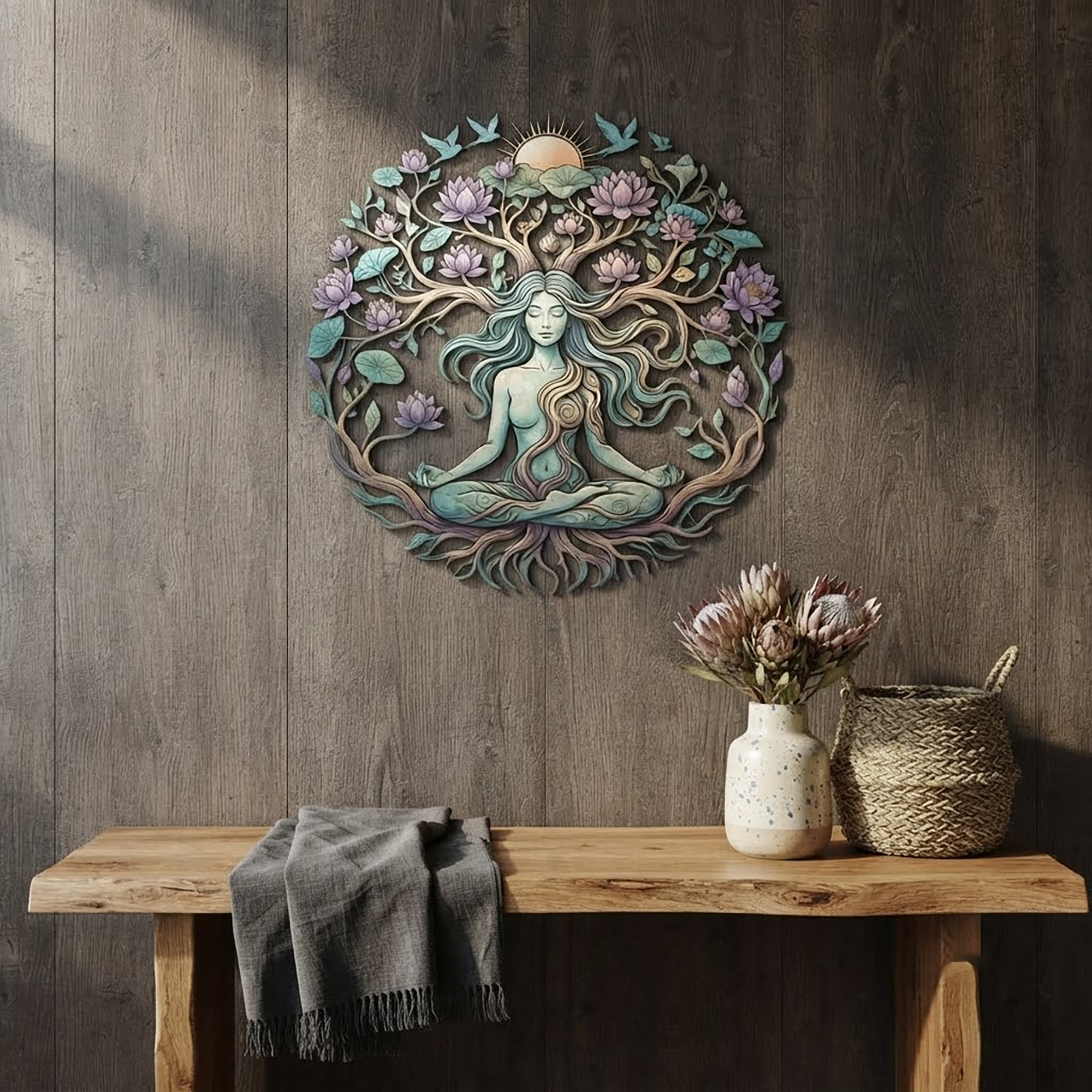 Tree of Life Goddess Metal Wall Art - product view 2