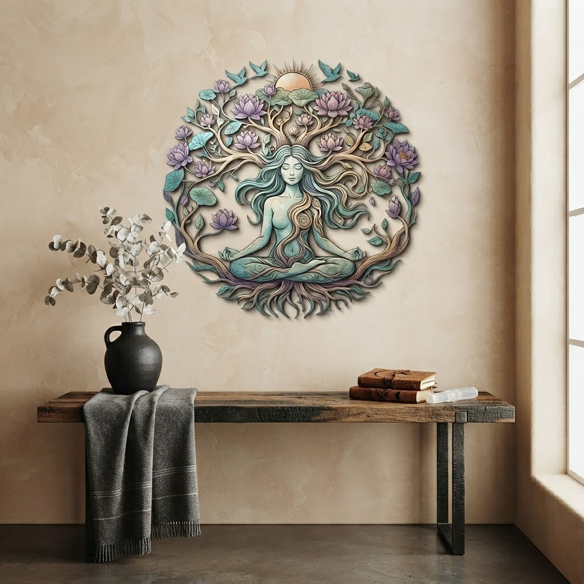 Tree of Life Goddess Metal Wall Art - product view 3