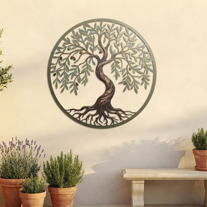 Olive Tree of Life Metal Wall Art