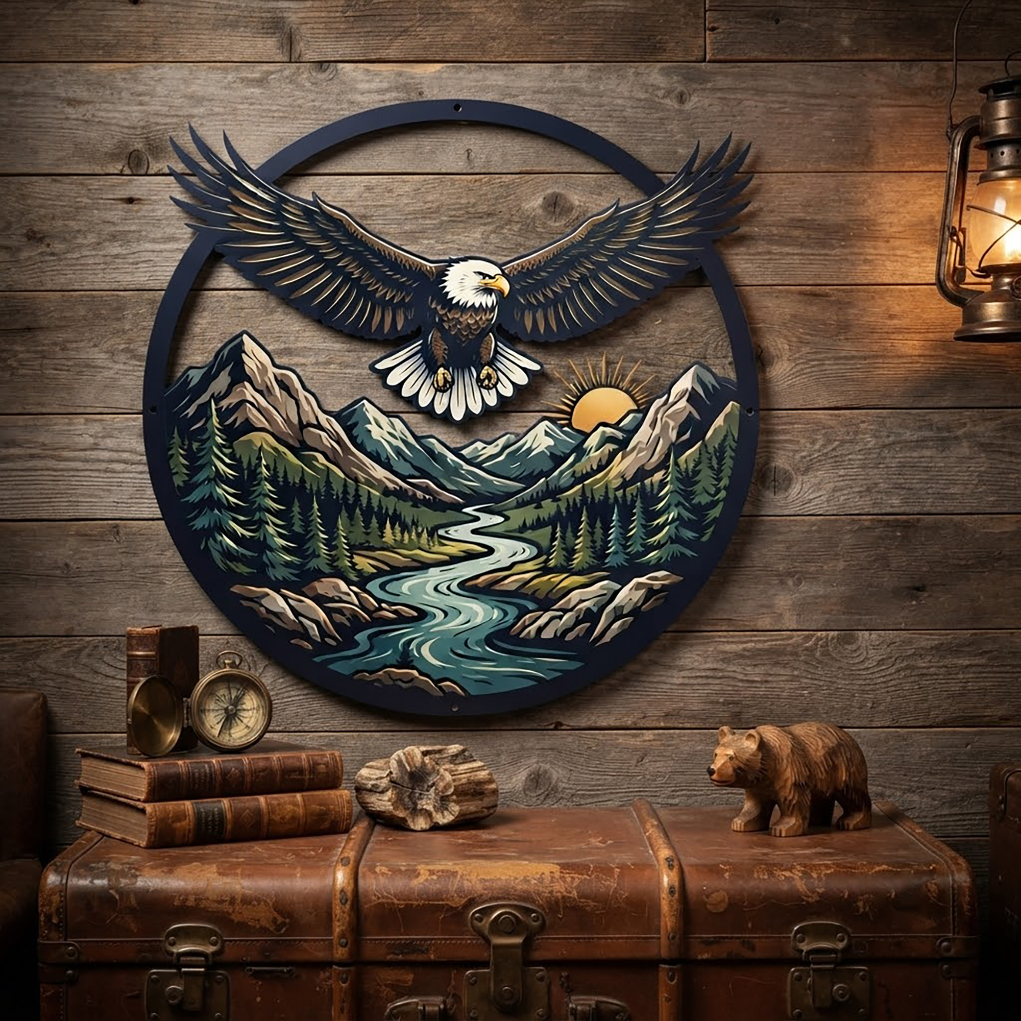 Bald Eagle Mountain Metal Wall Art - product view 2