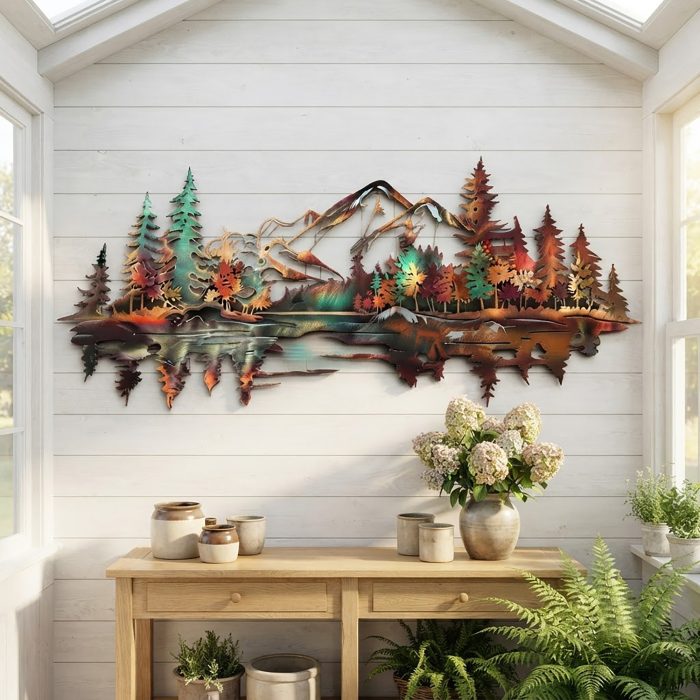 Mountain Lake Metal Wall Art