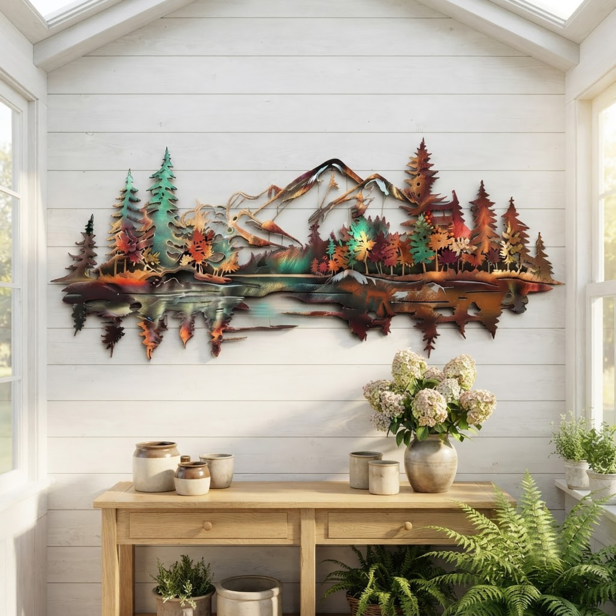 Mountain Lake Metal Wall Art