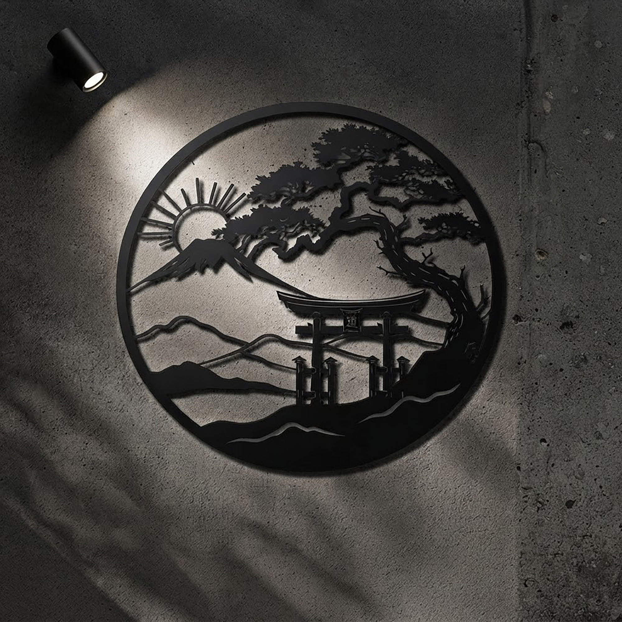 Japanese Zen Mountain Metal Wall Art - product view 3