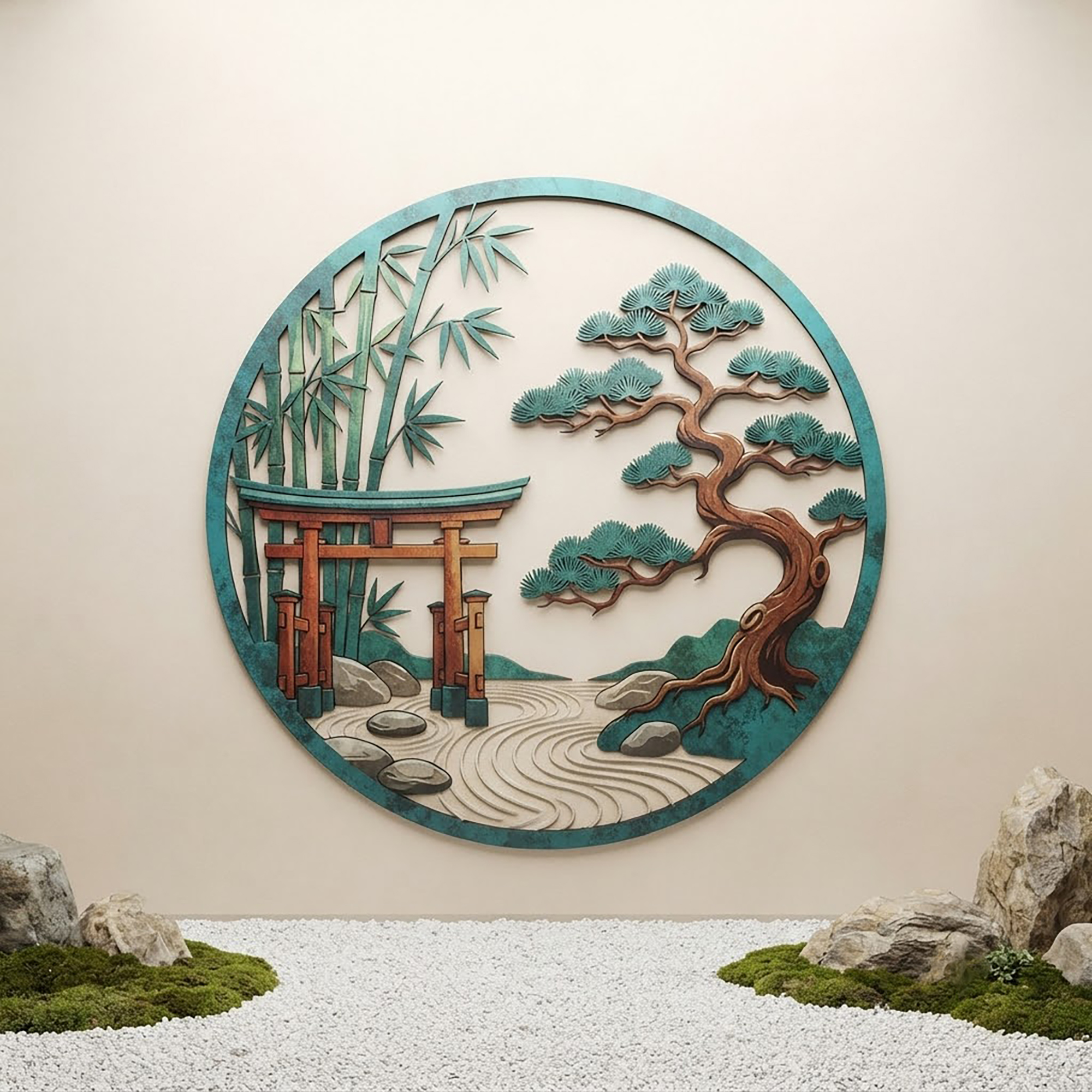 Japanese Zen Garden Metal Wall Art