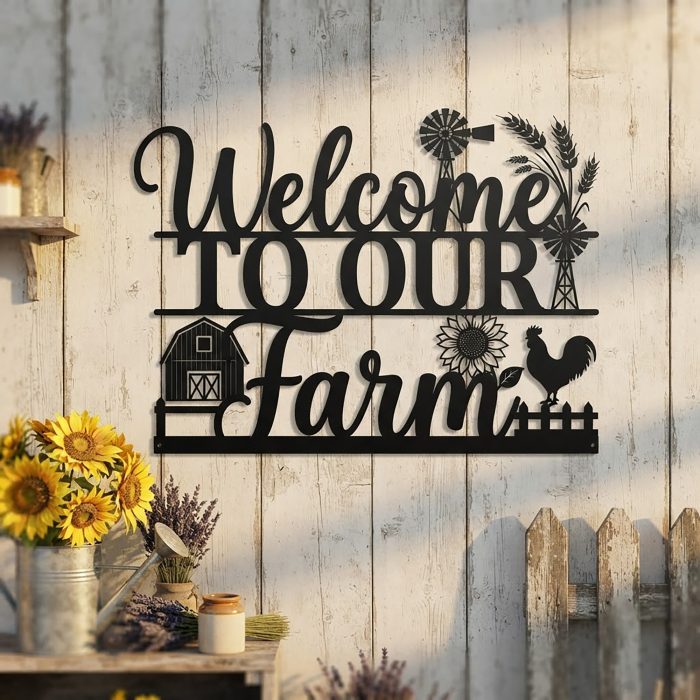Welcome to Our Farm Metal Sign