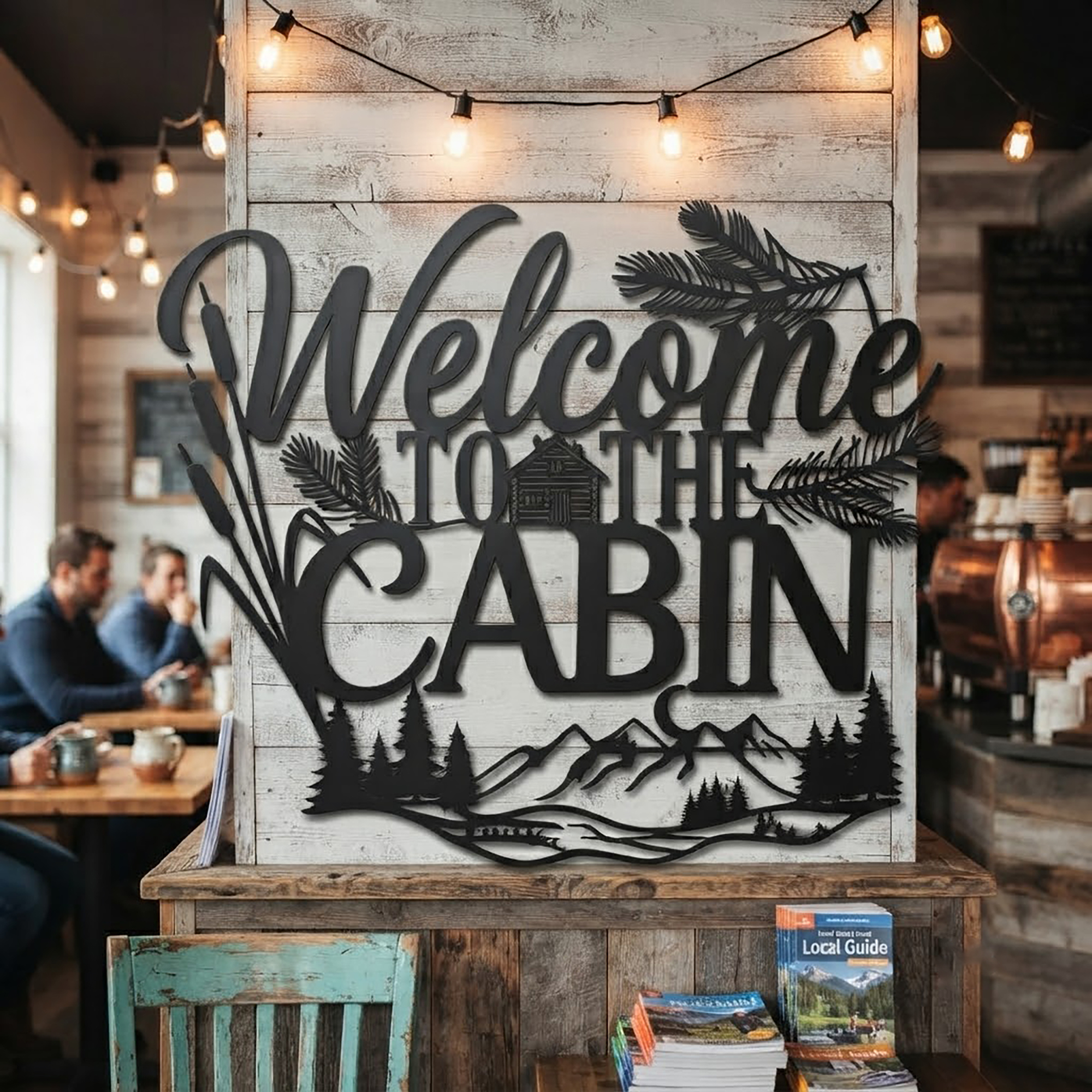 Welcome to the Cabin Metal Sign - product view 2