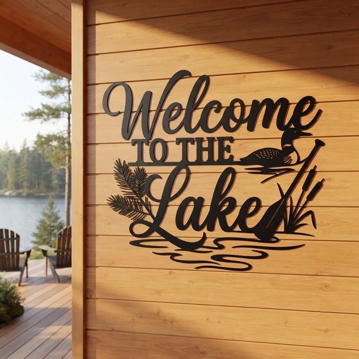 Welcome to the Lake Metal Sign