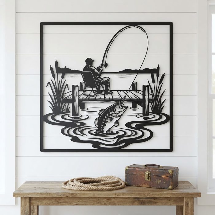 Fishing Metal Wall Art
