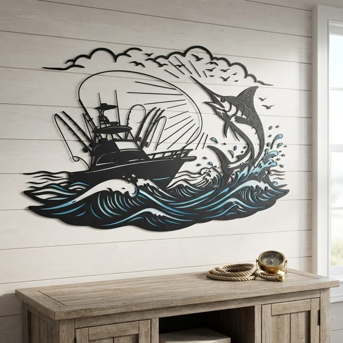 Sport Fishing Metal Wall Art
