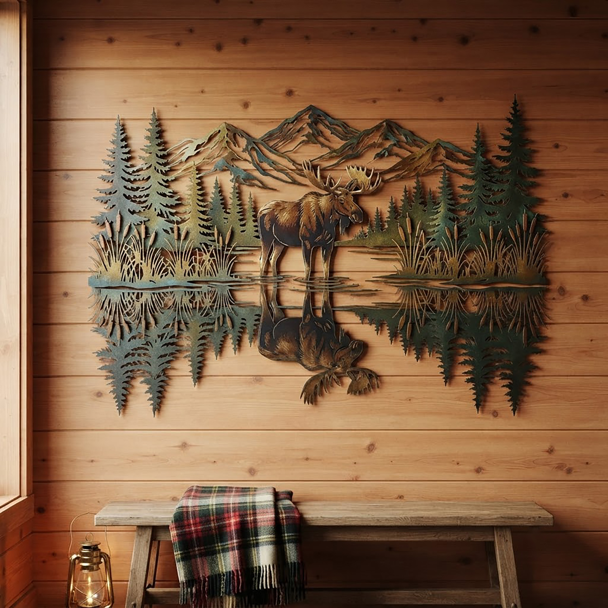 Moose Mountain Metal Wall Art