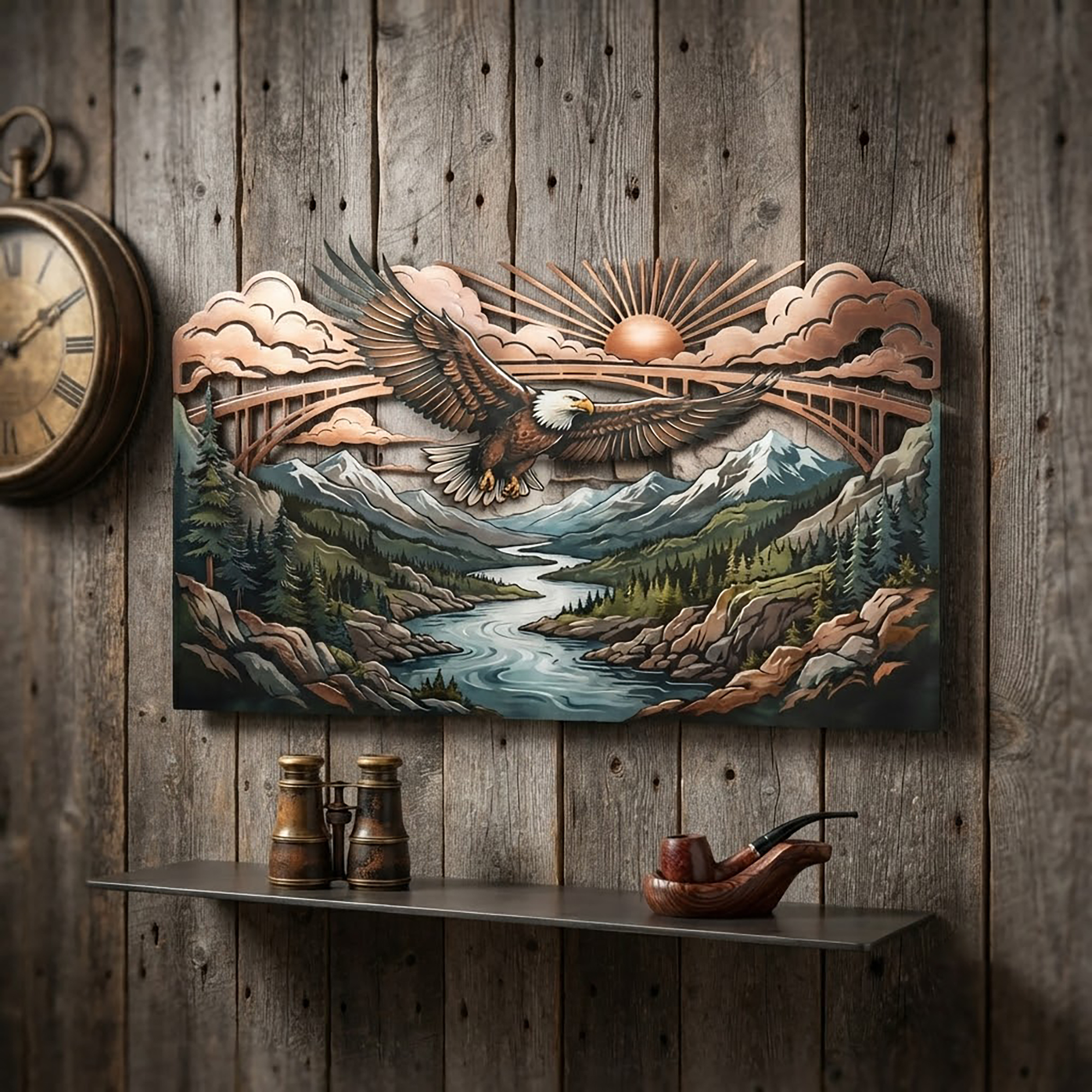 Eagle Mountain Metal Wall Art - product view 2