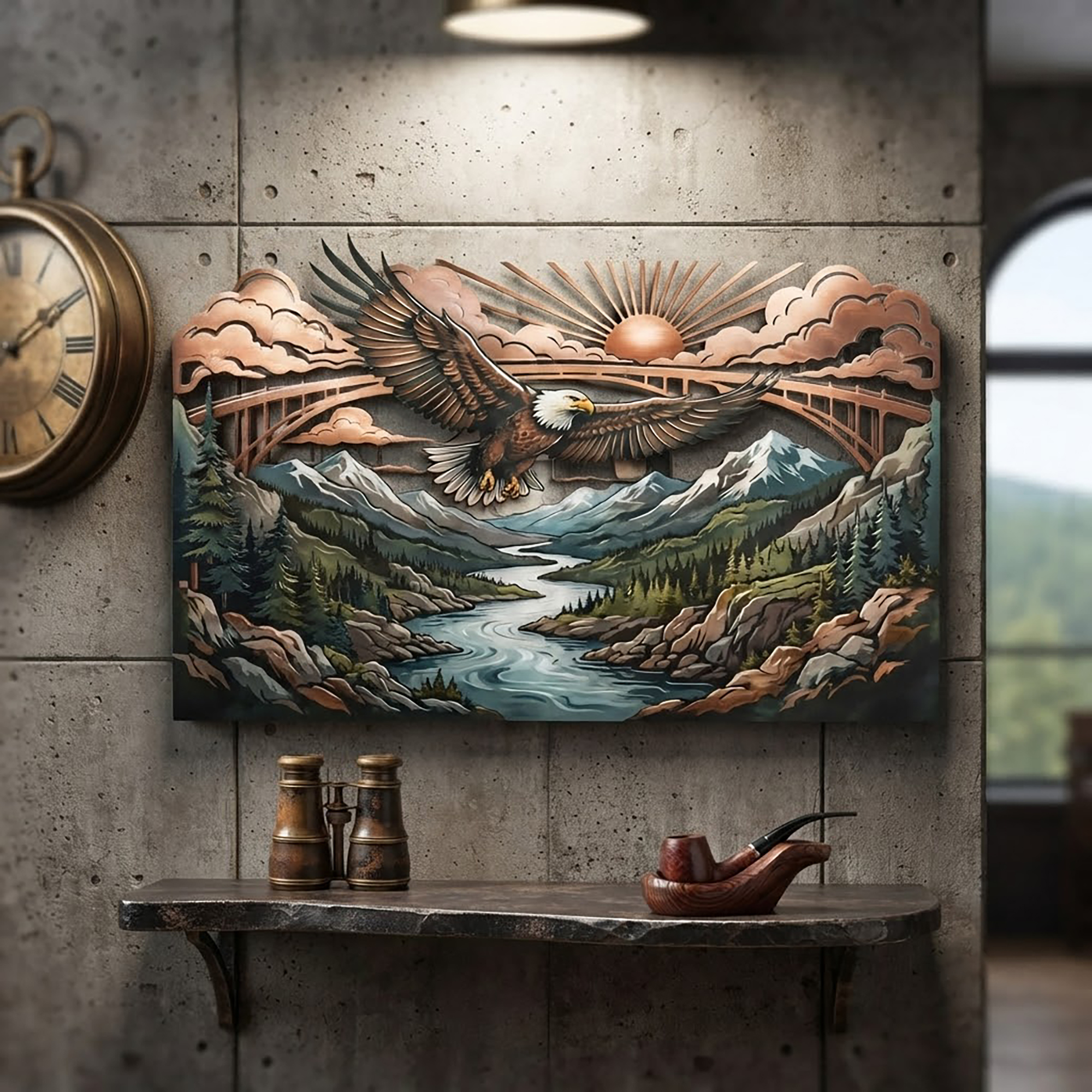 Eagle Mountain Metal Wall Art - product view 3