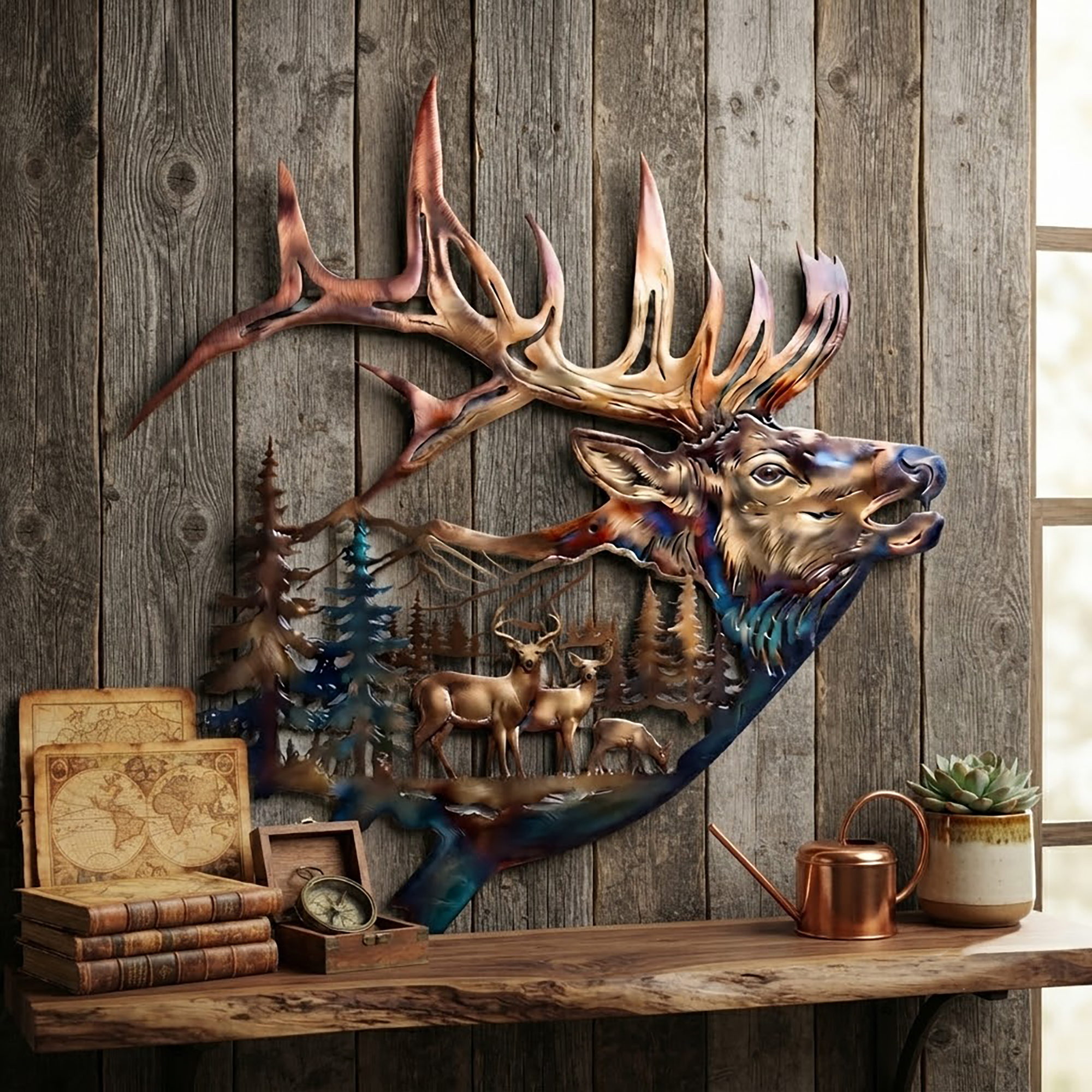 Elk Metal Wall Art - product view 3