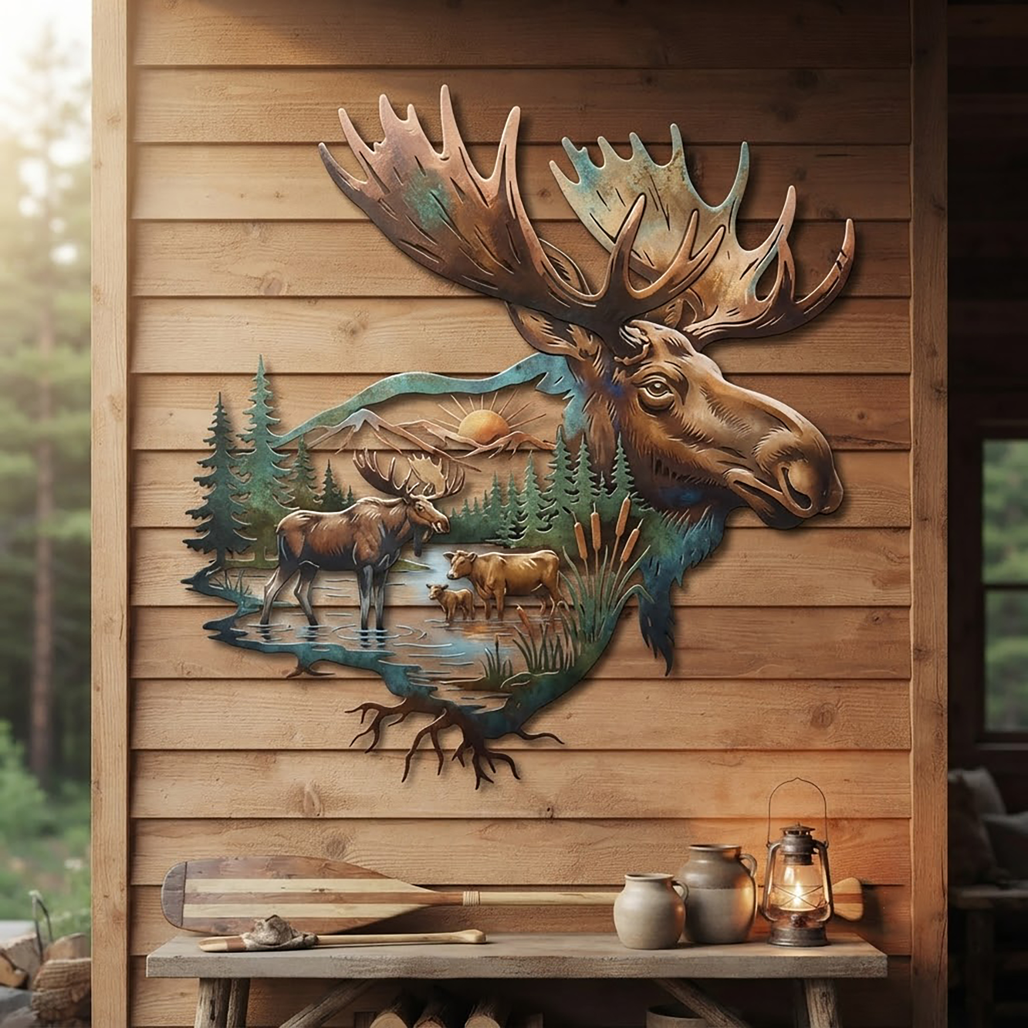 Moose Metal Wall Art