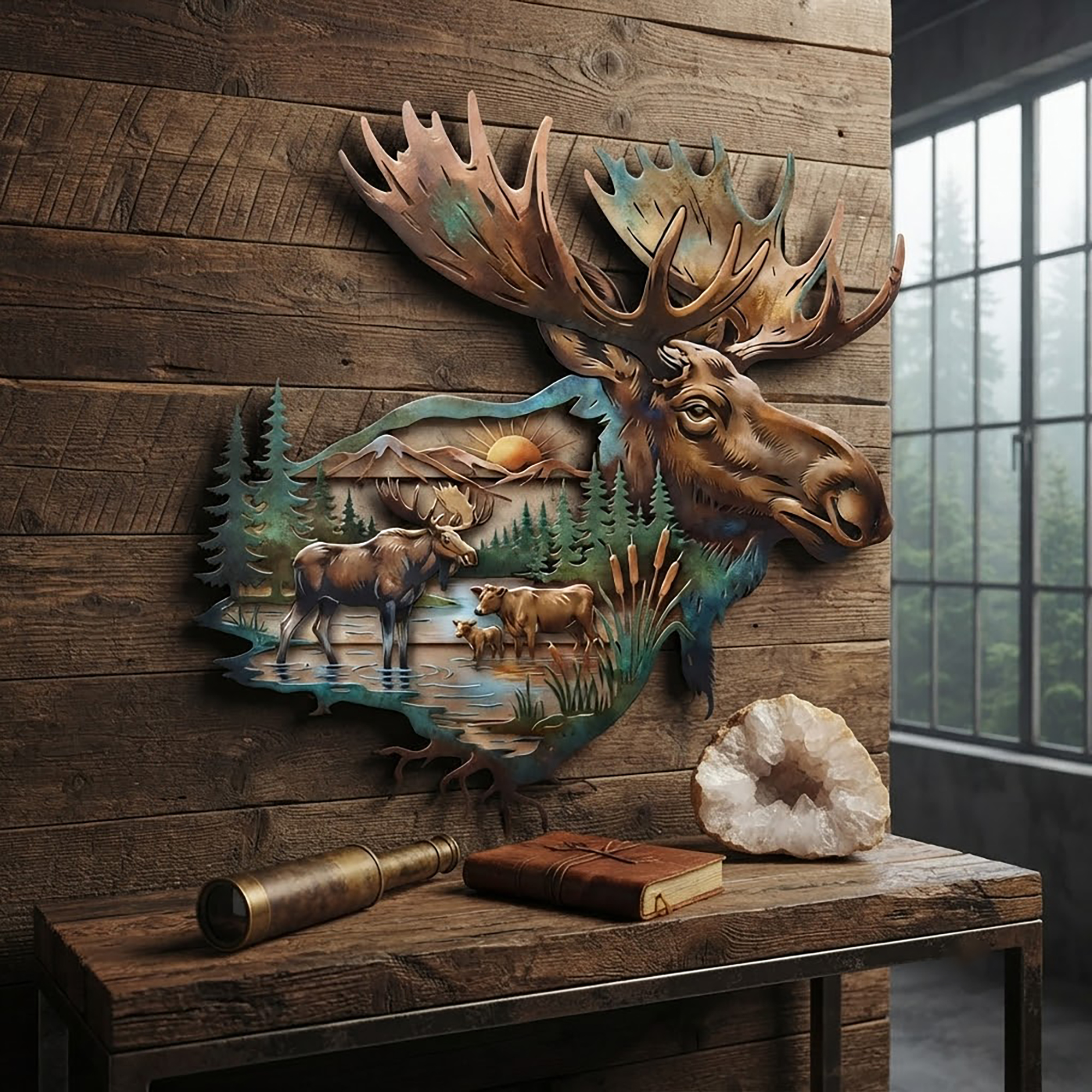 Moose Metal Wall Art - product view 3