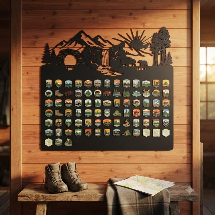 National Park Pin Display Board