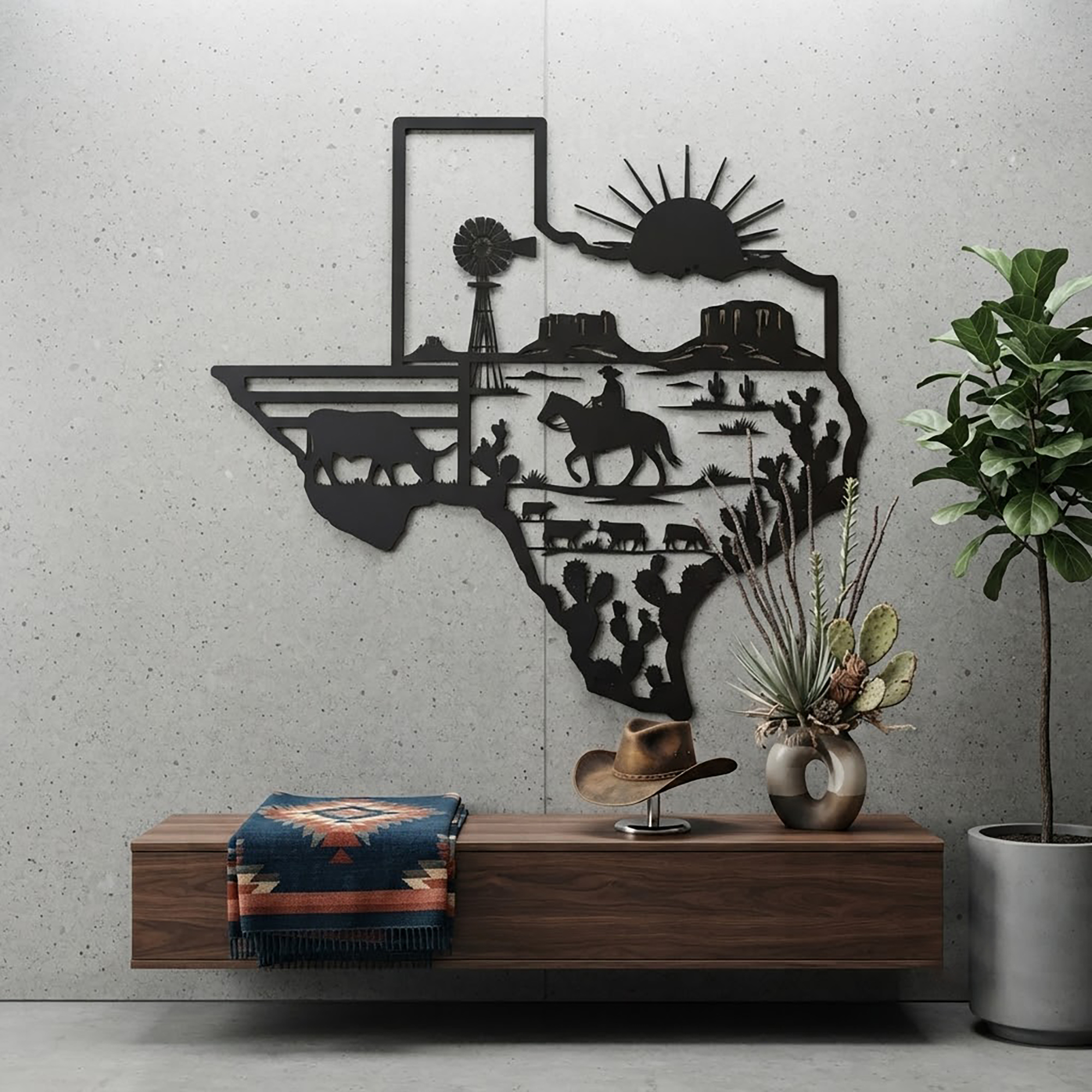 Texas Metal Wall Art - product view 2